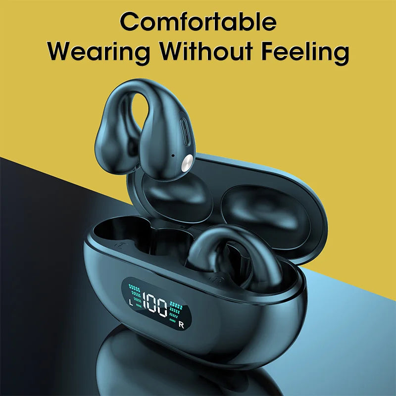 Bone Conduction Earbuds Sound Ear cuffs Wireless Bluetooth Earphones