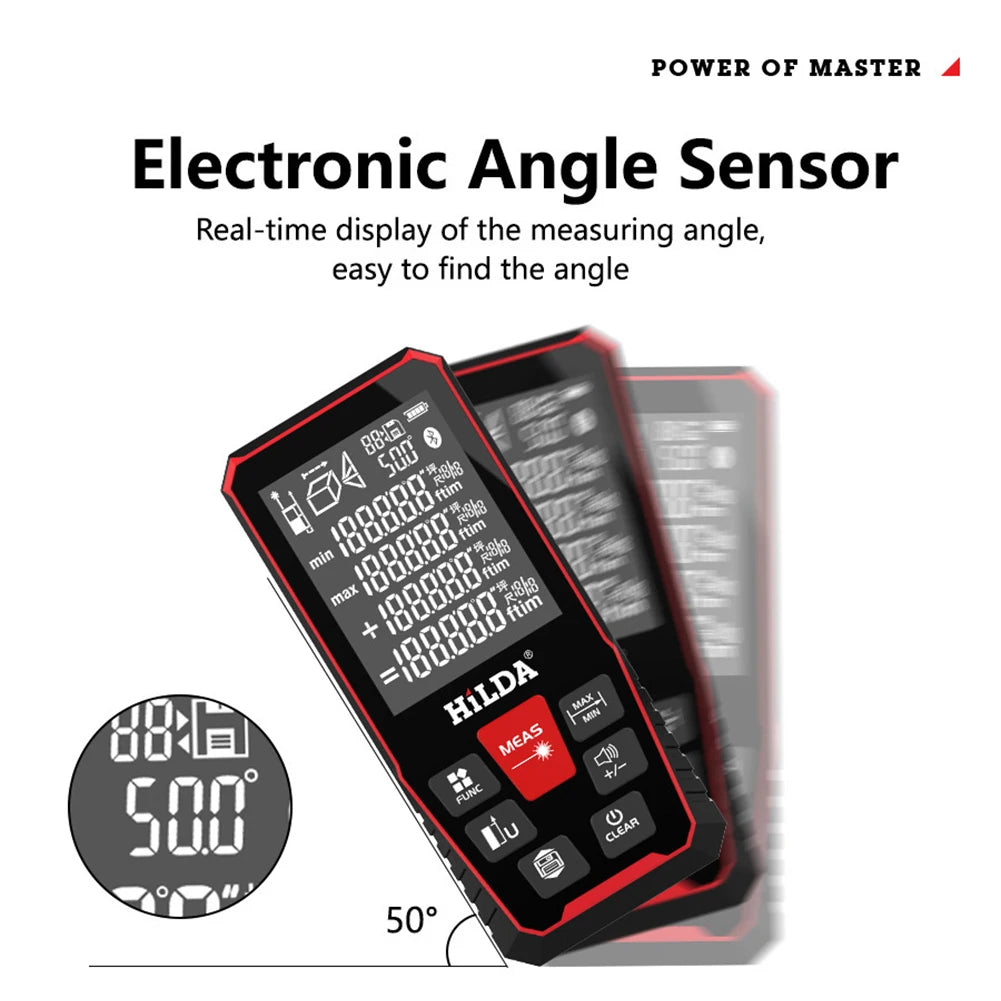 Laser Rangefinder Distance Meter Finder Building Measure Ruler Laser Tape Range