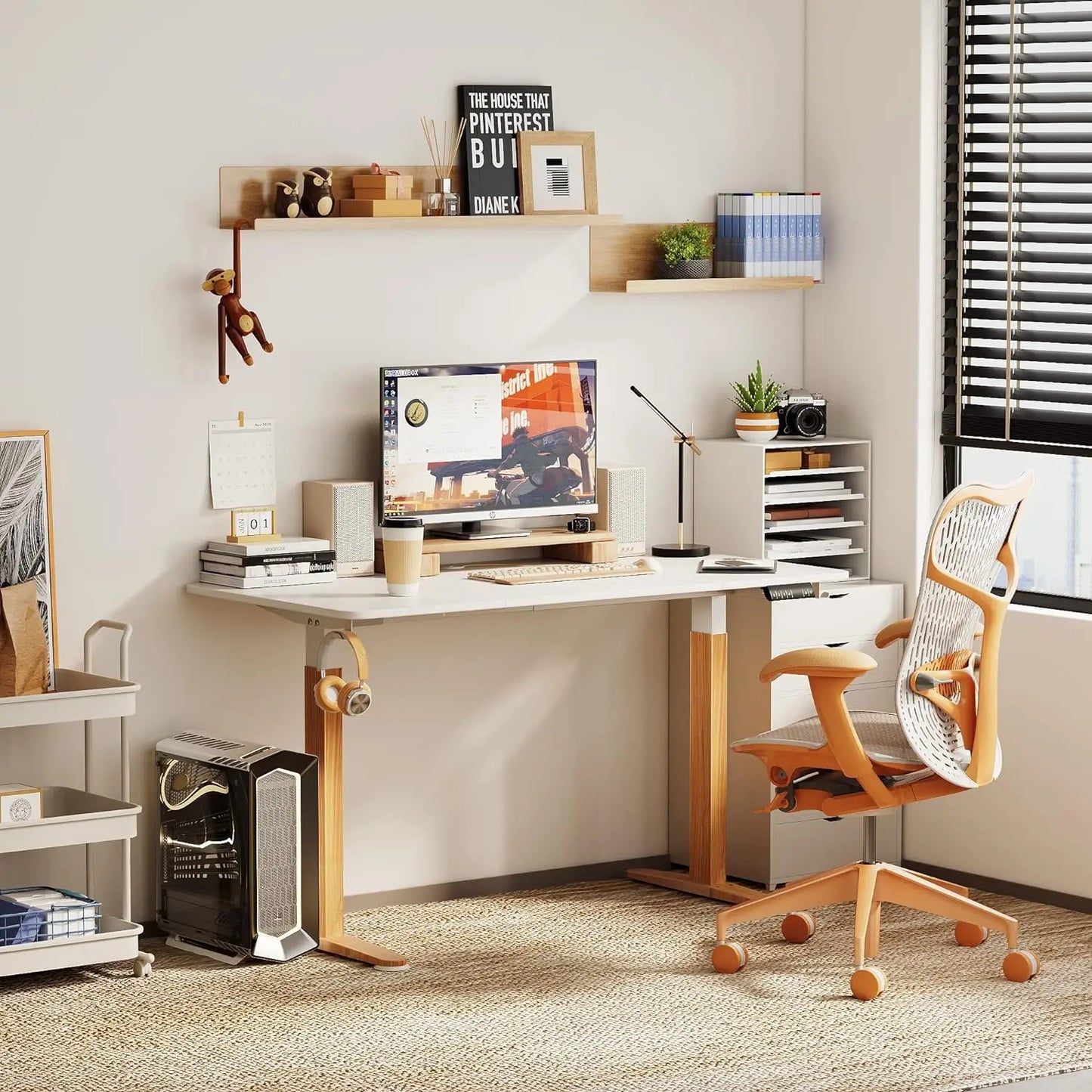 Electric Standing Desk Adjustable, Home Office Sit Stand Up