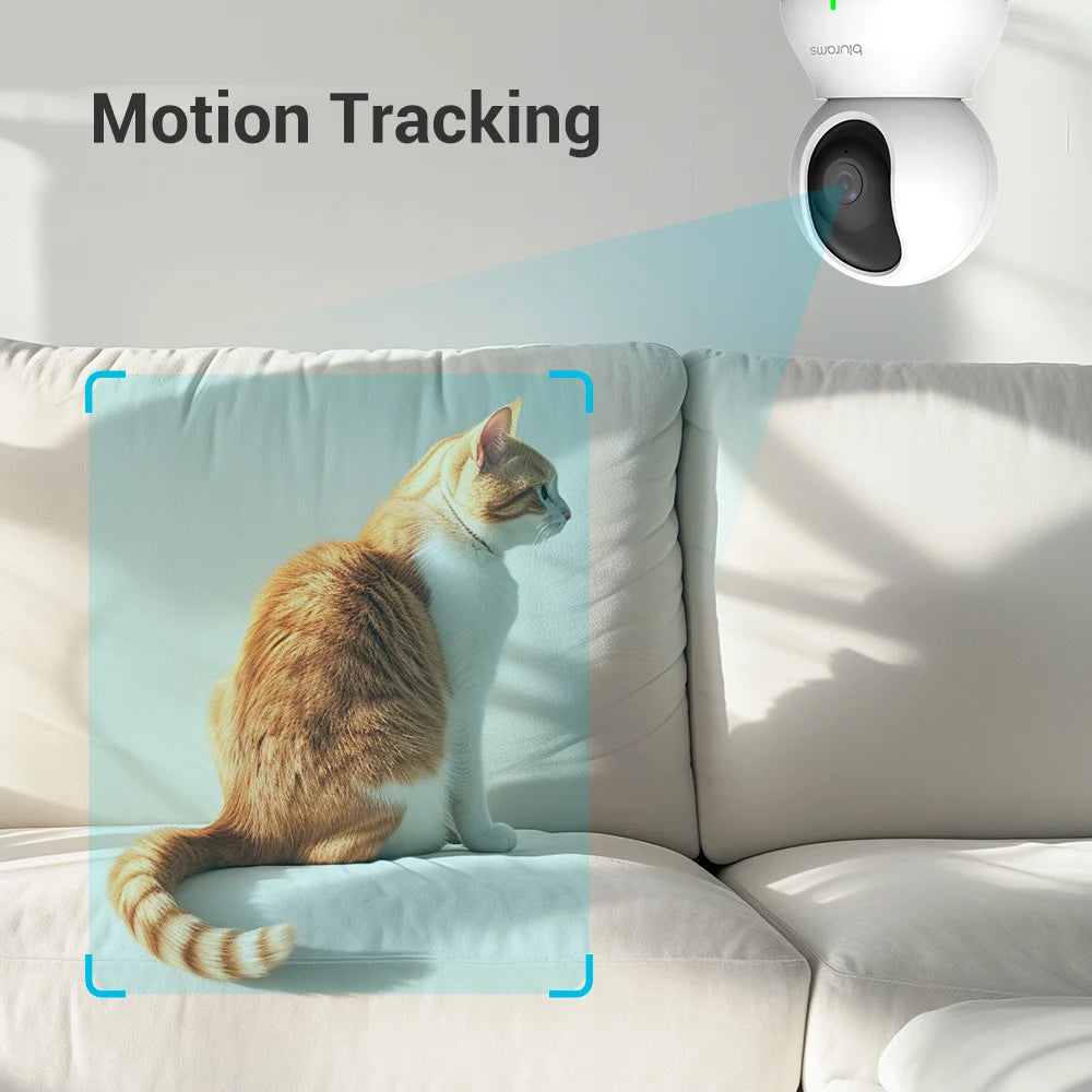 WiFi Indoor Camera, 360° Phone App, 2-Way Talk, Night Vision,