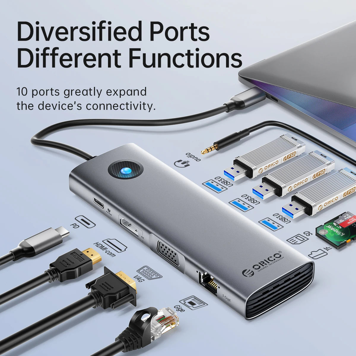 Docking Station C HUB HDMI USB 3.0 MacBook Pro Laptop