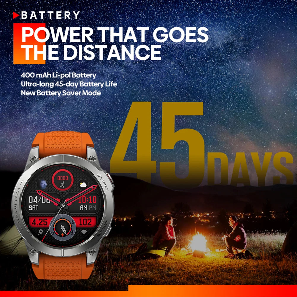 GPS Smart Watch Bluetooth-compatible Phone Heart Rate Health Monitor