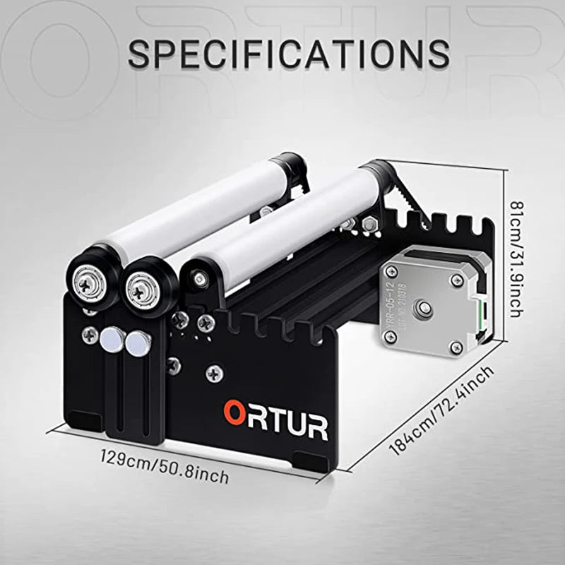 Rotary Roller, Laser Engraver, Automatic Y-axis, Rotary Attachment For Cans Cylindrical Objects