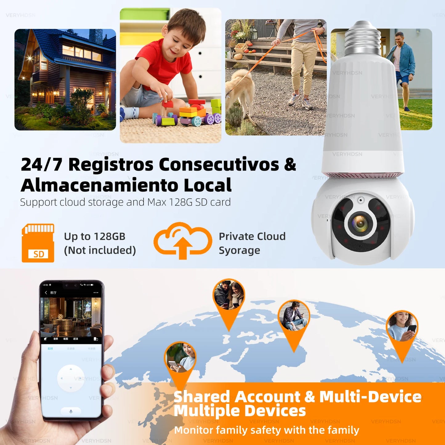 Wifi Surveillance Camera Security Video Night Vision Tracking