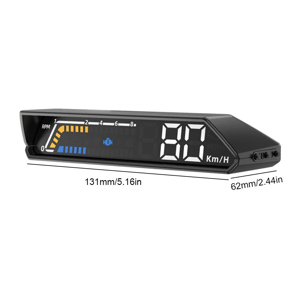 Car Head Display, OBD2 Driving Computer Temperature Speedometer Head-up