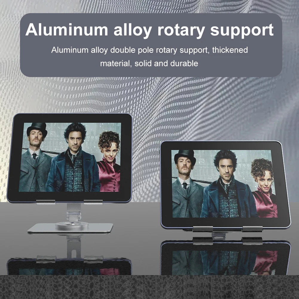 Tablet Stand Desk Riser 360° Rotation Adjustable Foldable Mobile Phone Holder