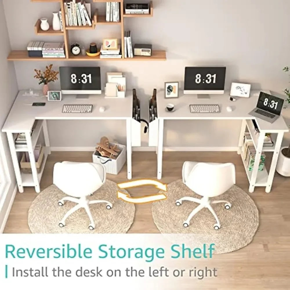 Computer Desks L-Shaped 40 Inch Small Corner Desk for Small Home Office