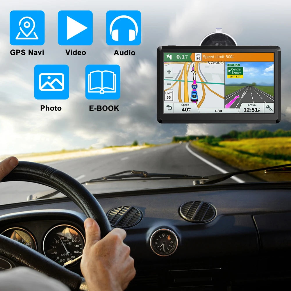7 Inch Car GPS Navigation Capacitive Screen Touch Navigator for Car Truck