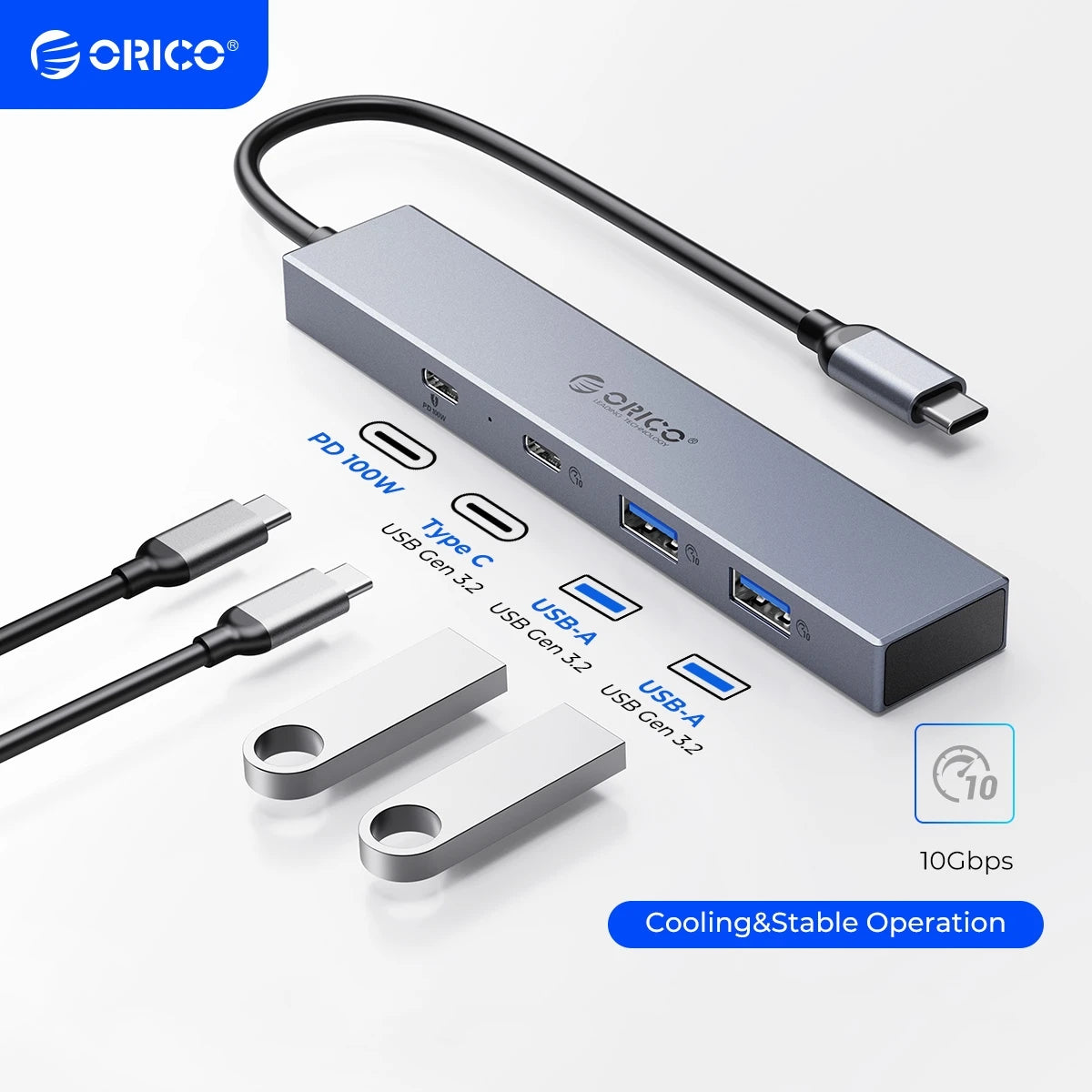 USB 10GBPS Hub F Adapter Suitable PC MacBook Computer Accessories