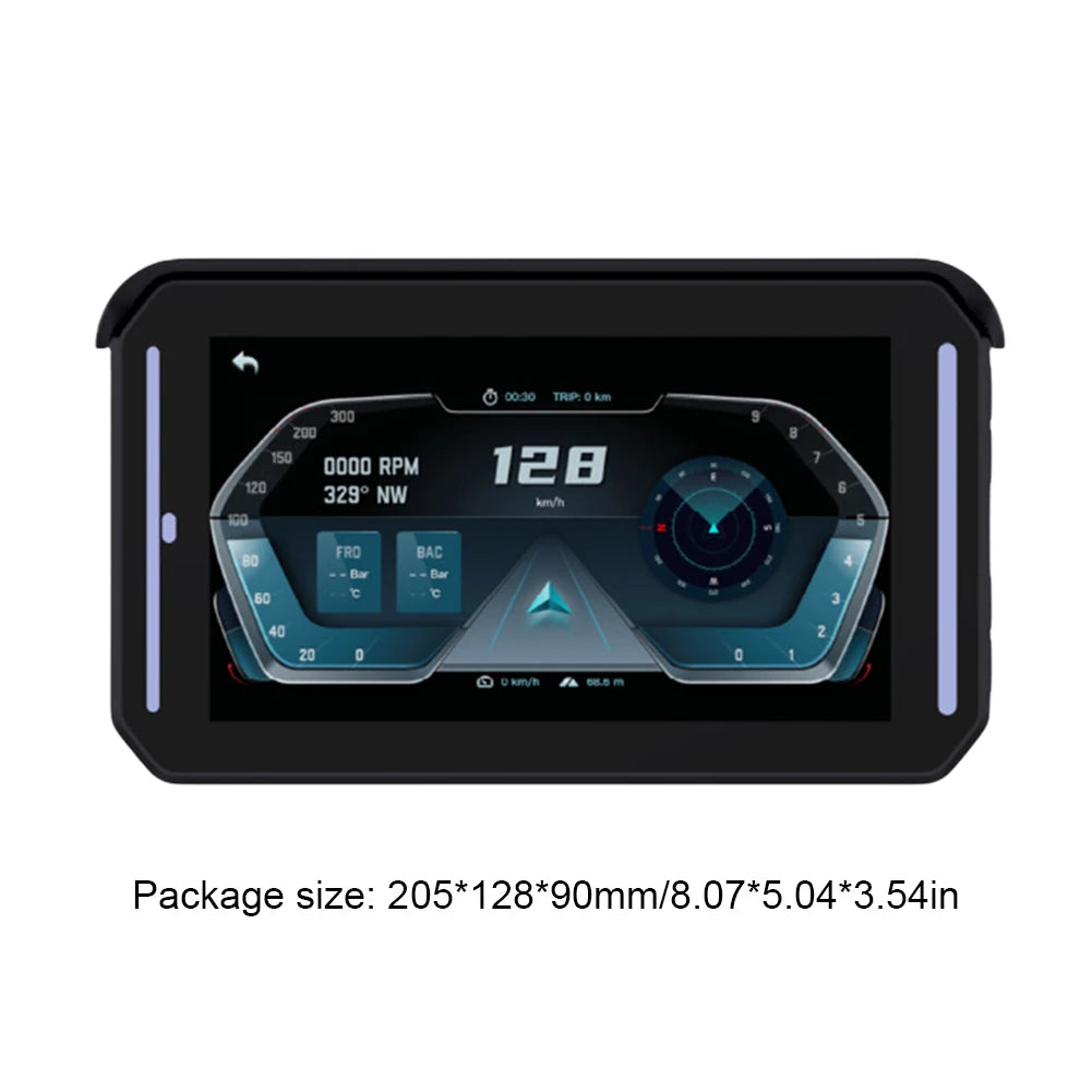 5 Inch Motorcycle GPS Navigator Wireless Carplay Android Auto with Front And Rear Recorder Camera GPS Screen Carplay Display