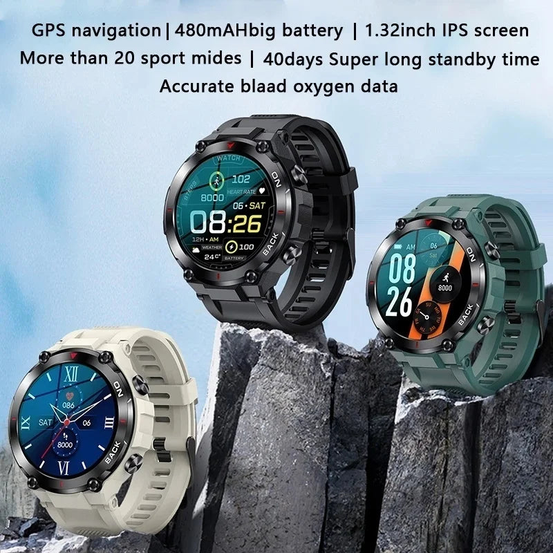 GPS Smart Watch Sport Reminder Health Monitor Heart Rate