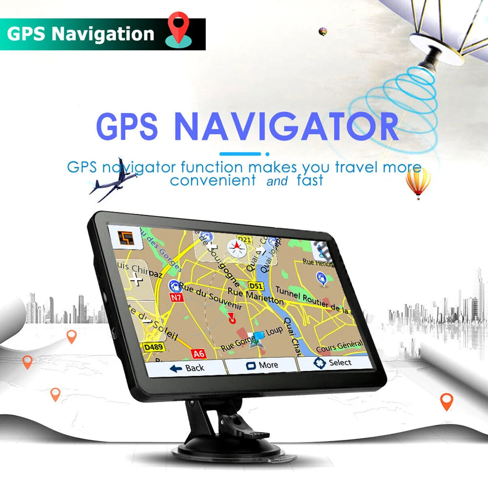 7 Inch HD Touch Screen Car GPS Navigation Australia Europe North America Map 256M+8G FM Transmission GPS Navigator for Car Truck