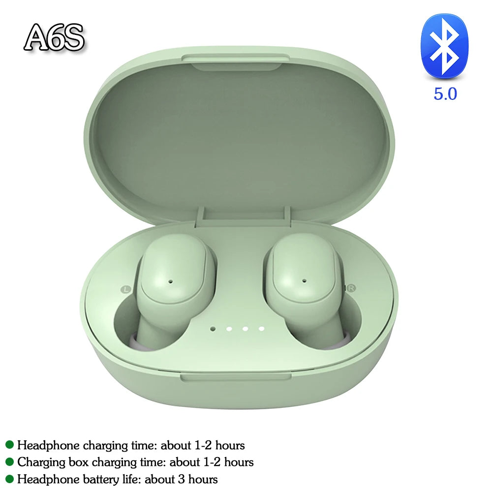 Wireless Stereo Earphones Waterproof Bluetooth-Compatible Gaming, Headsets Noise Reduction