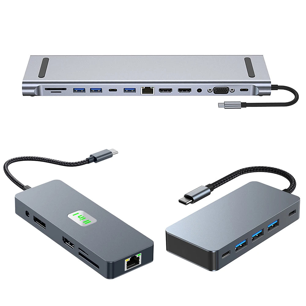 Multiport Adapter Ports Multi-hub Splitter 4K HDM Card Reader