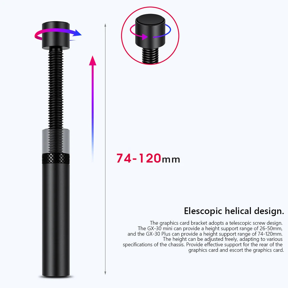 Graphics Card GPU Support Adjustable Telescopic Rotating Aluminum
