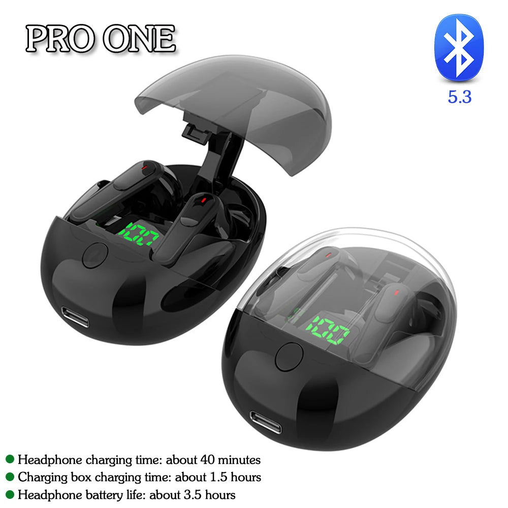Wireless Stereo Earphones Waterproof Bluetooth-Compatible Gaming, Headsets Noise Reduction