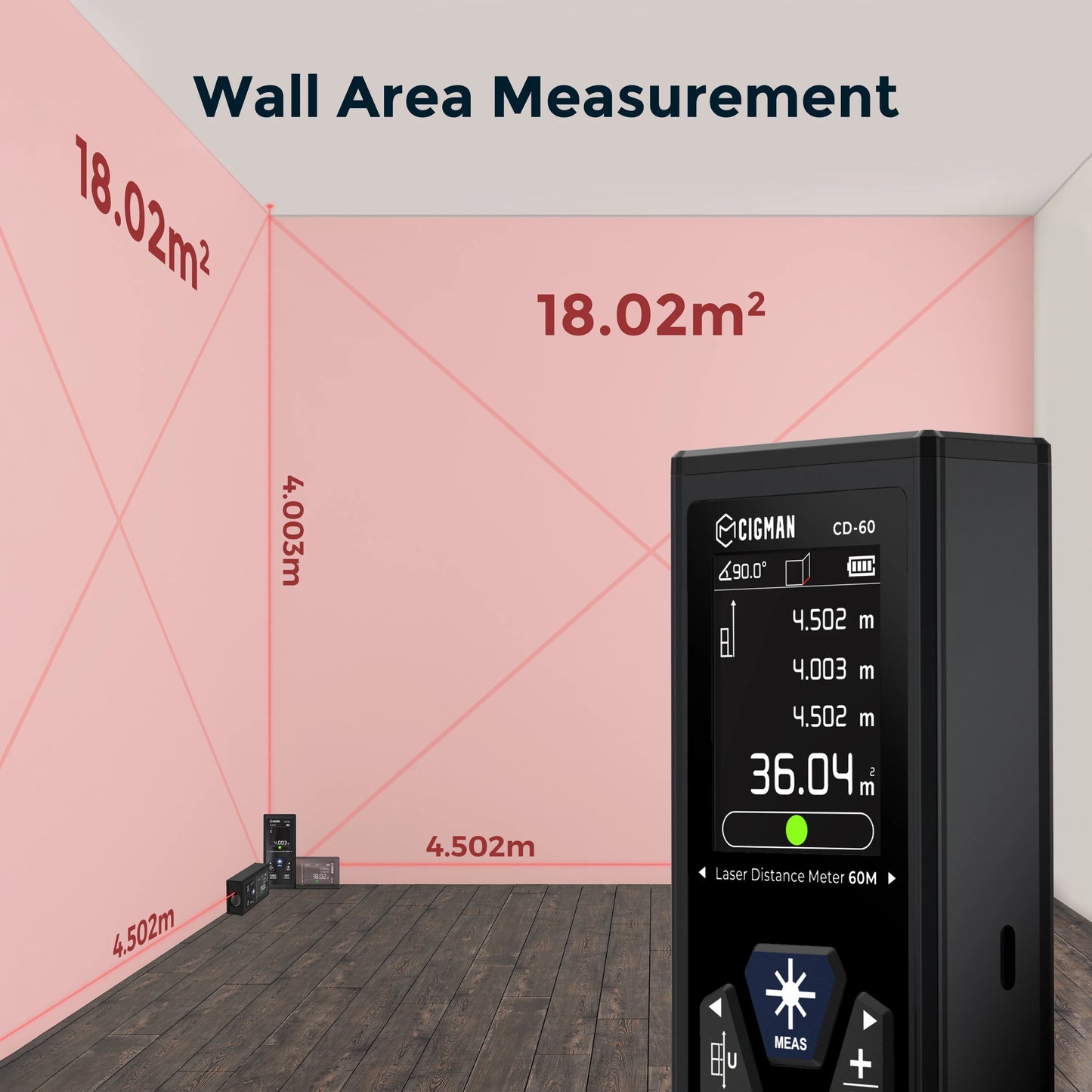 120m Laser Rangefinder, Digital, Rechargeable, Built-in Lithium Battery