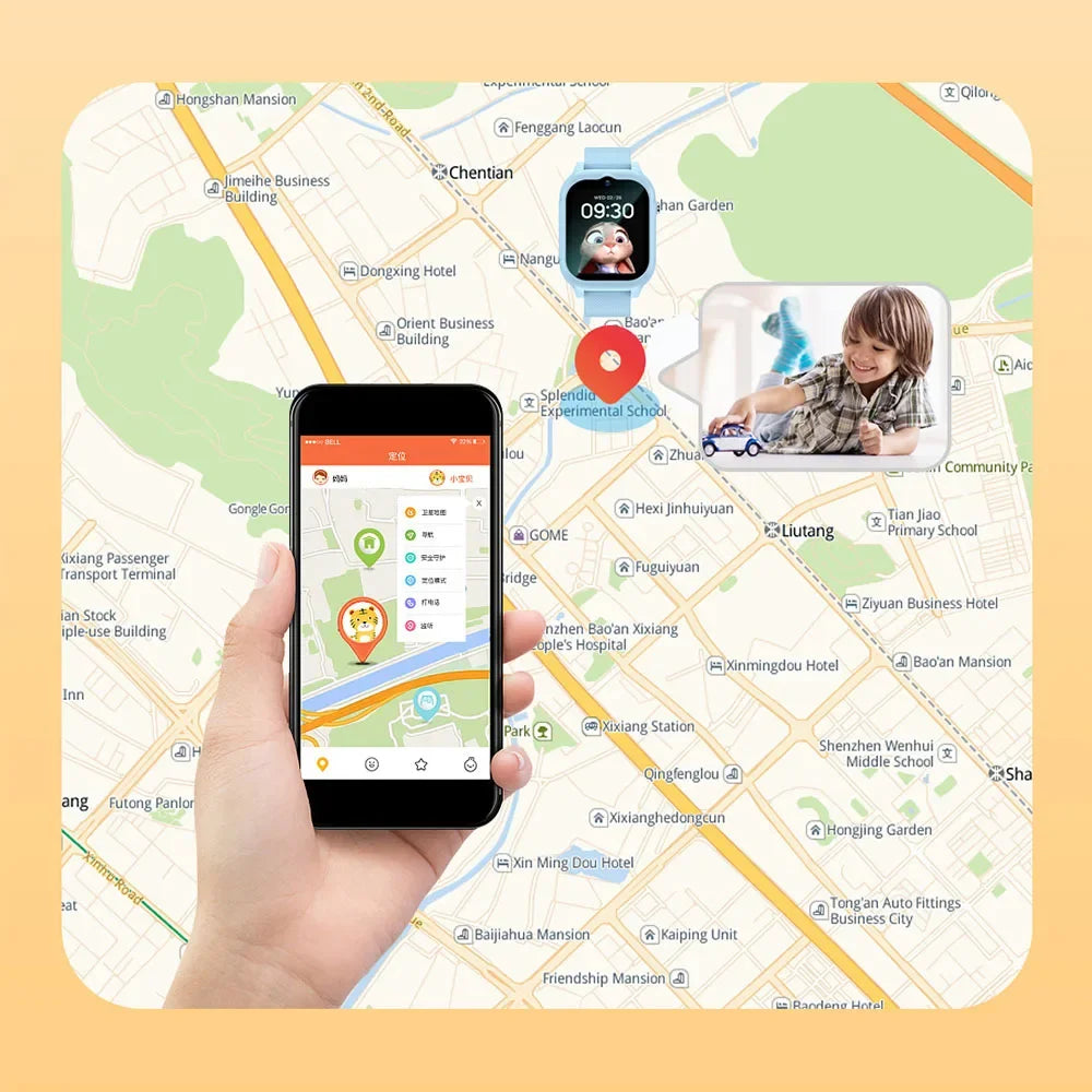 Smart Watch SOS GPS Location Tracker Video Call Camera Waterproof Smartwatch For Children