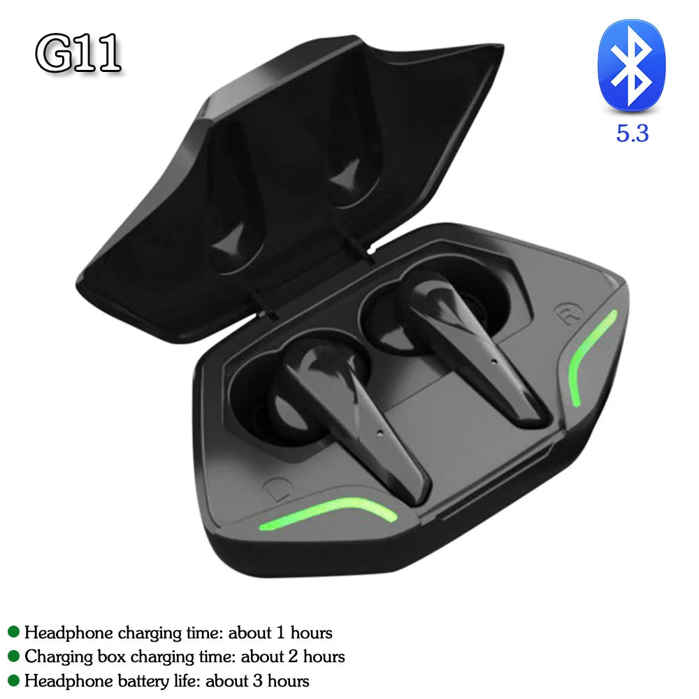Wireless Stereo Earphones Waterproof Bluetooth-Compatible Gaming, Headsets Noise Reduction