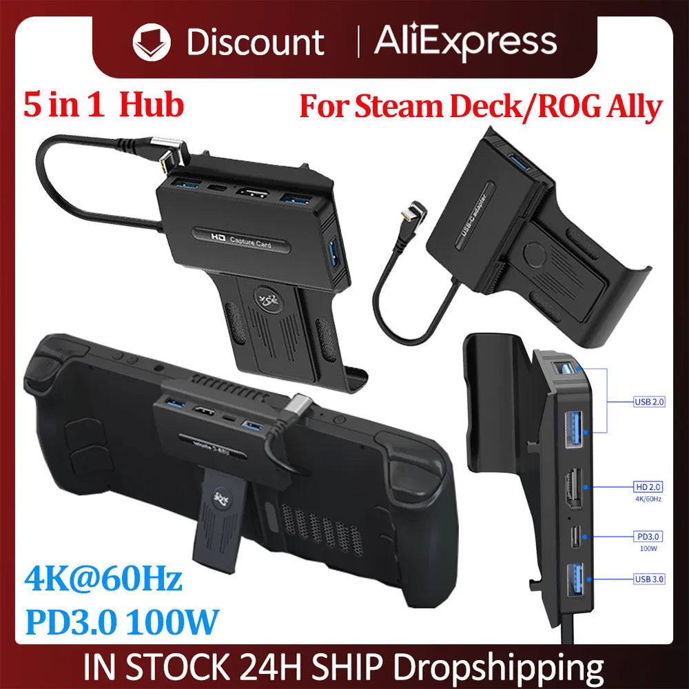 Docking Station 5in1 Dock Holder USB HDMI- USB Charging Stand