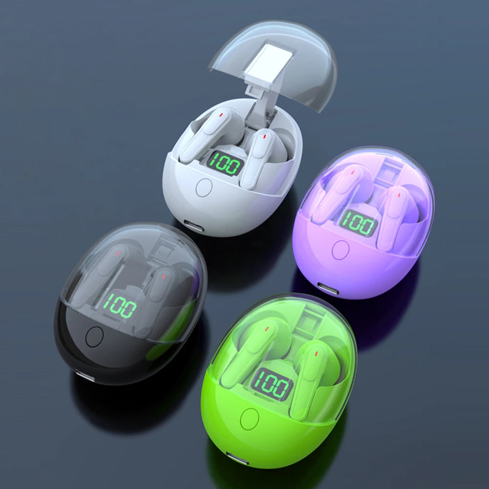 Wireless Stereo Earphones Waterproof Bluetooth-Compatible Gaming, Headsets Noise Reduction