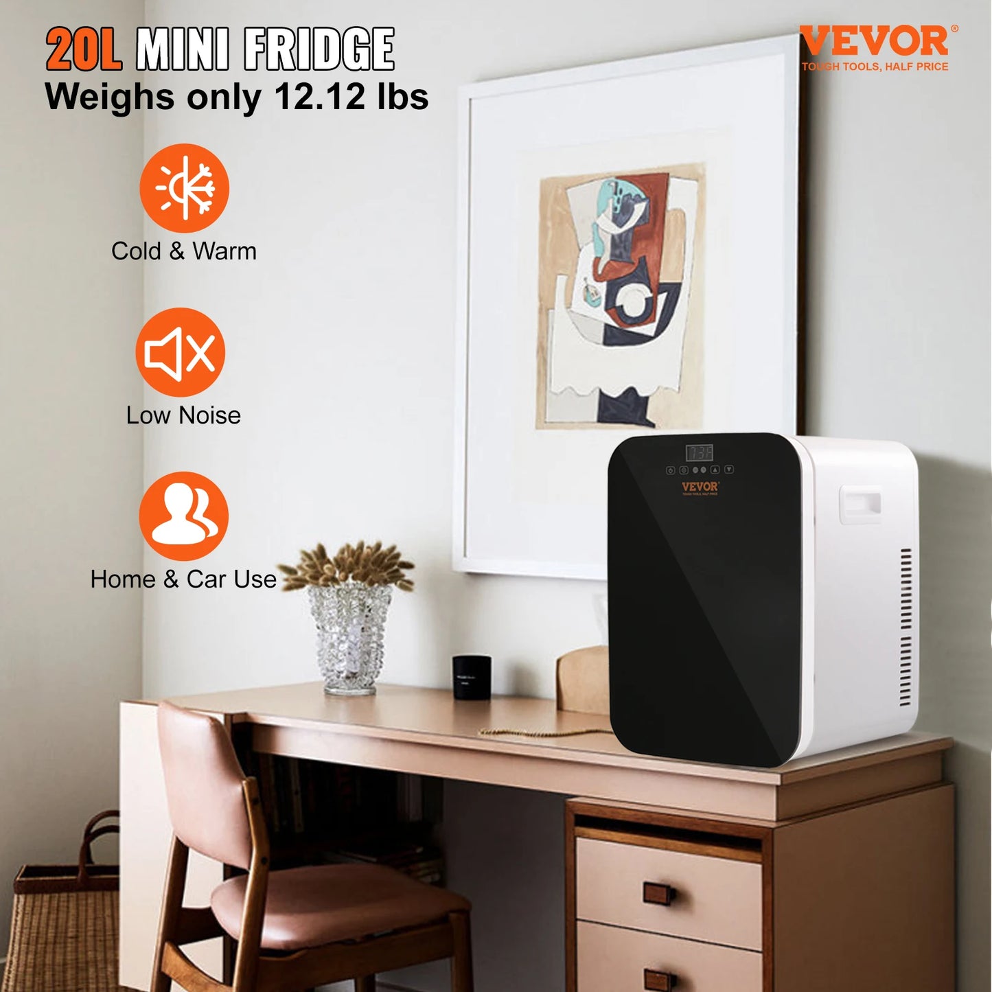 VEVOR 20L Mini Refrigerator Portable Cooler Ice Box