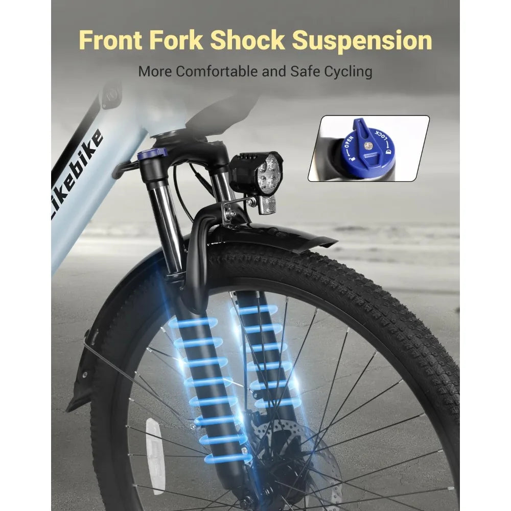 Electric Bike, Step Through, Electric Bicycle with 350W Motor, 36V 9Ah Removable