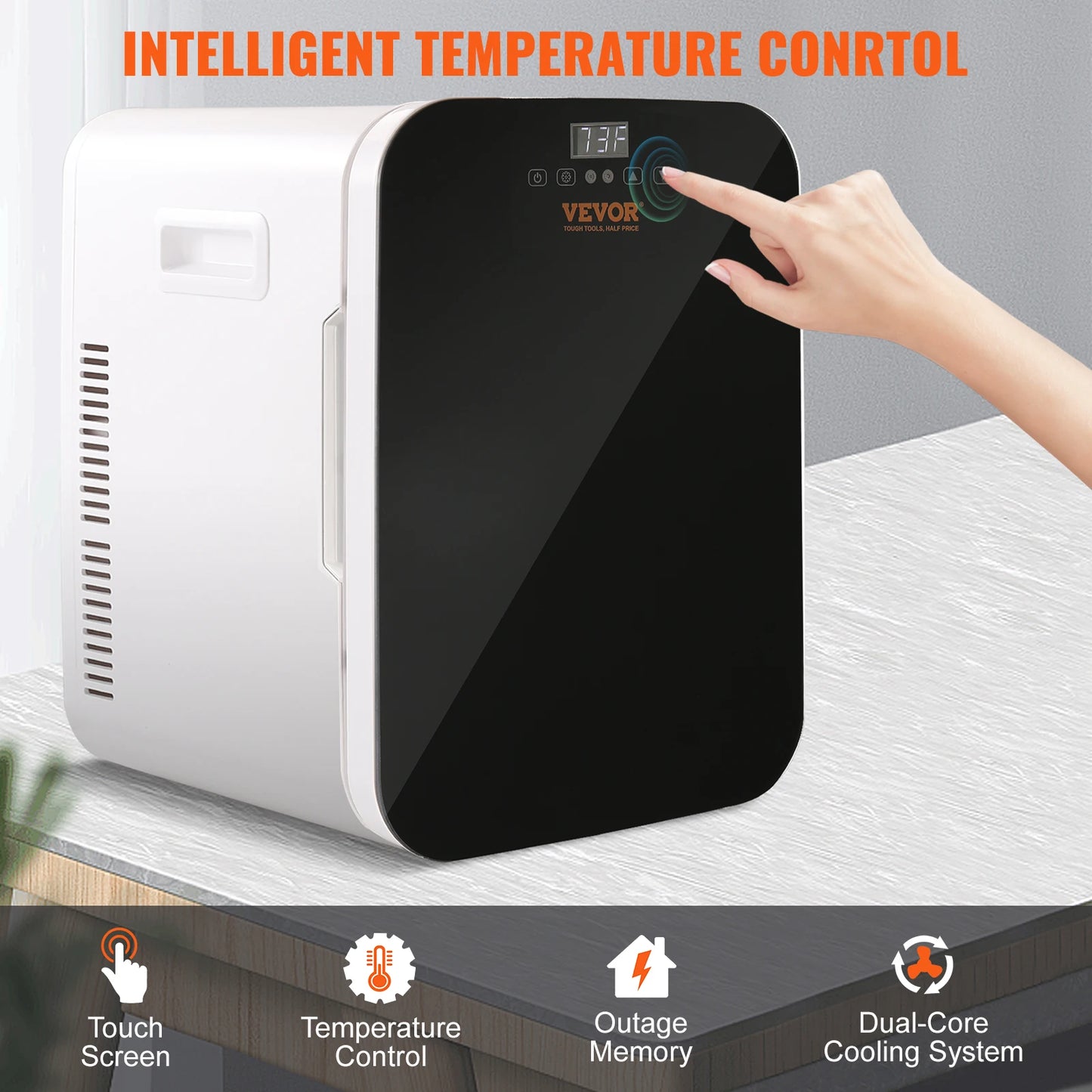 VEVOR 20L Mini Refrigerator Portable Cooler Ice Box