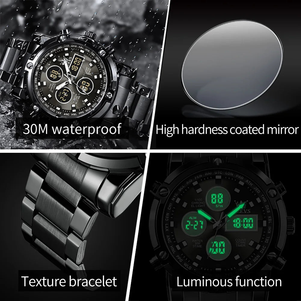 Men's Watches Waterproof Electronic Luminous