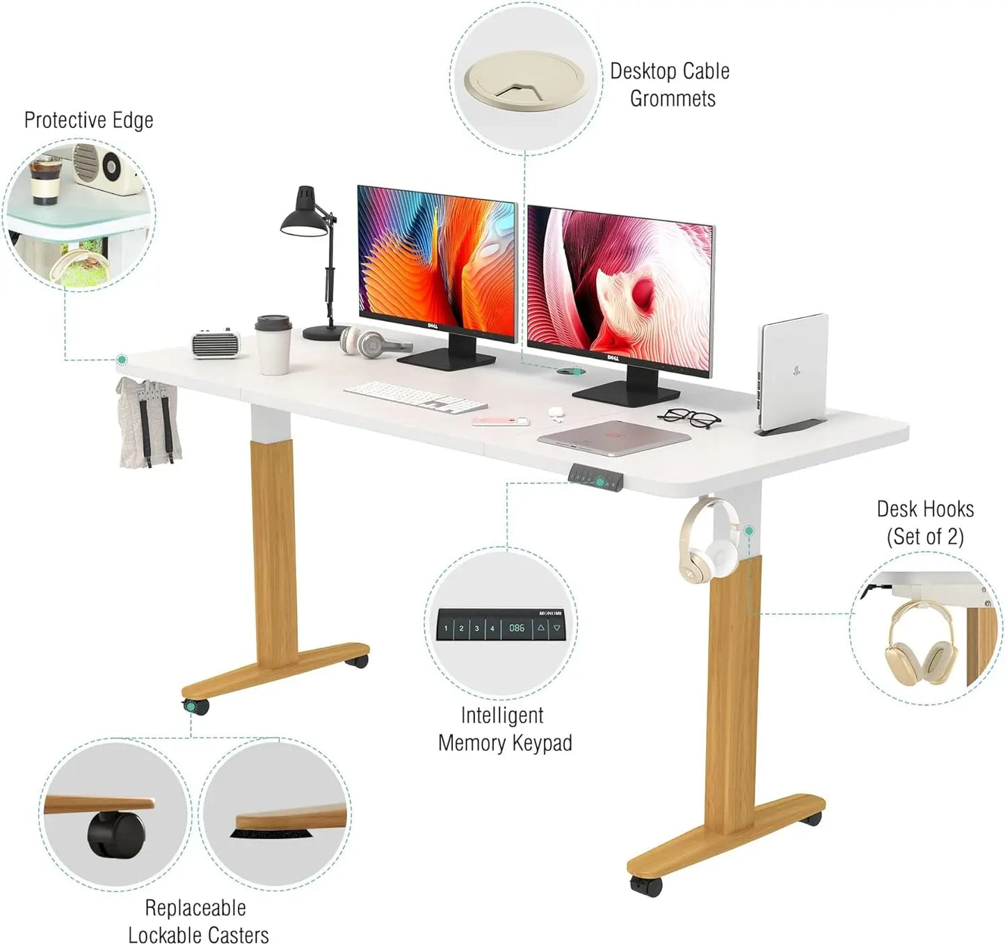 Electric Standing Desk Adjustable, Home Office Sit Stand Up