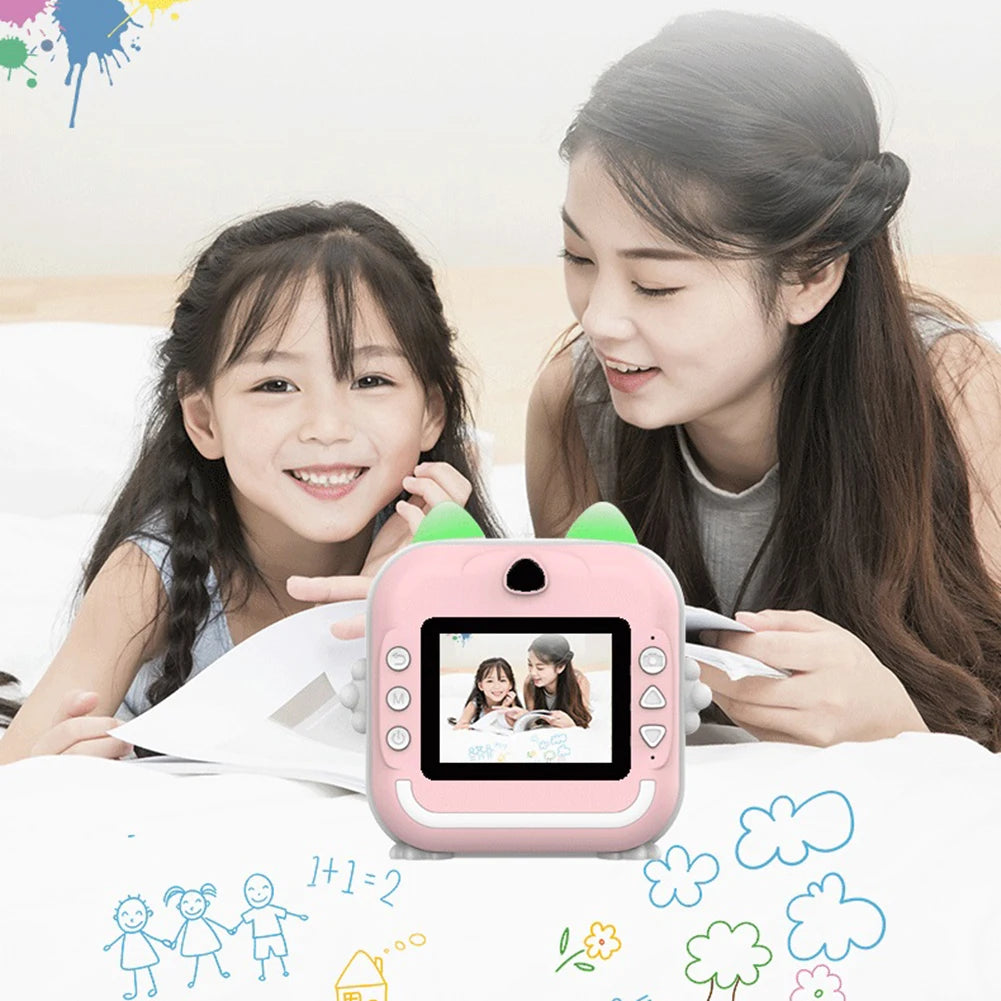Children Instant Print Camera Thermal Printer Video Recording Pictures Girl Boy Birthday Gift