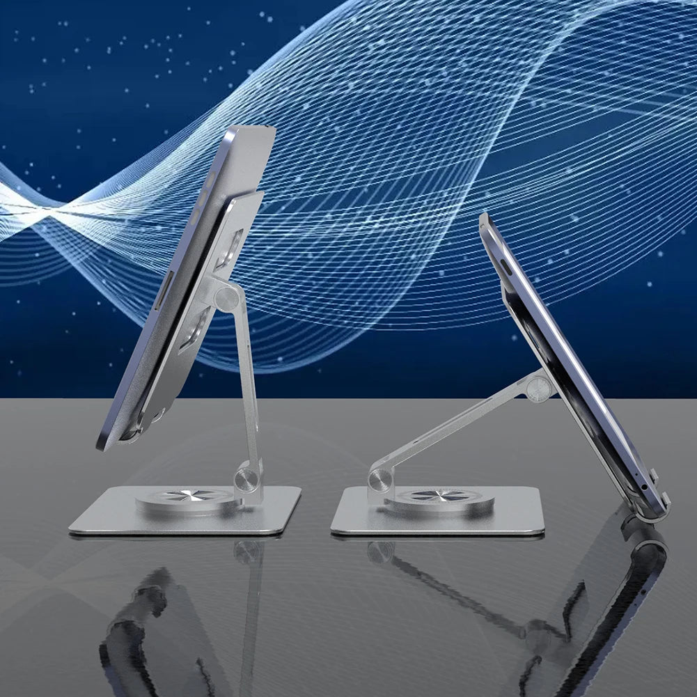 Tablet Stand Desk Riser 360° Rotation Adjustable Foldable Mobile Phone Holder
