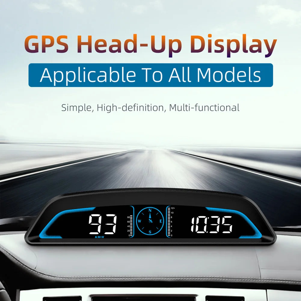 GPS HUD Speedometer Display, Car Smart Display, Digital Alarm
