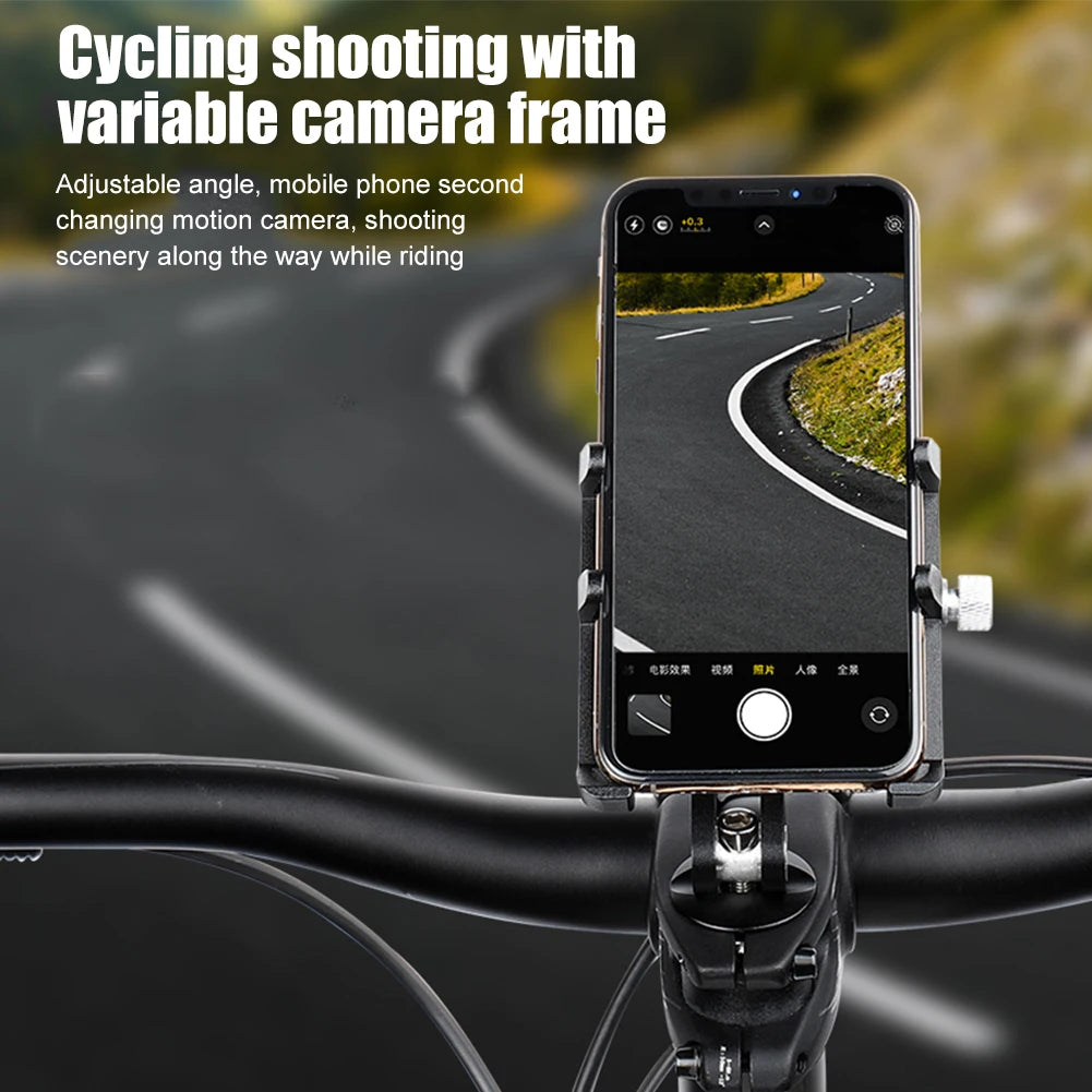 Bike Cellphone Holder Bracket Adjustable Centered Installation