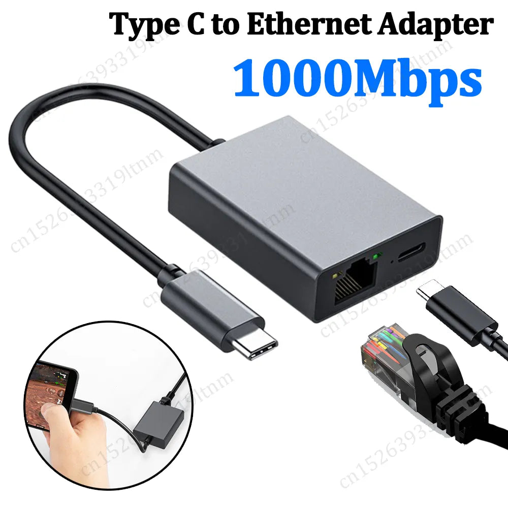 USB to Ethernet Adapter Network Card Cable MacBook Laptop