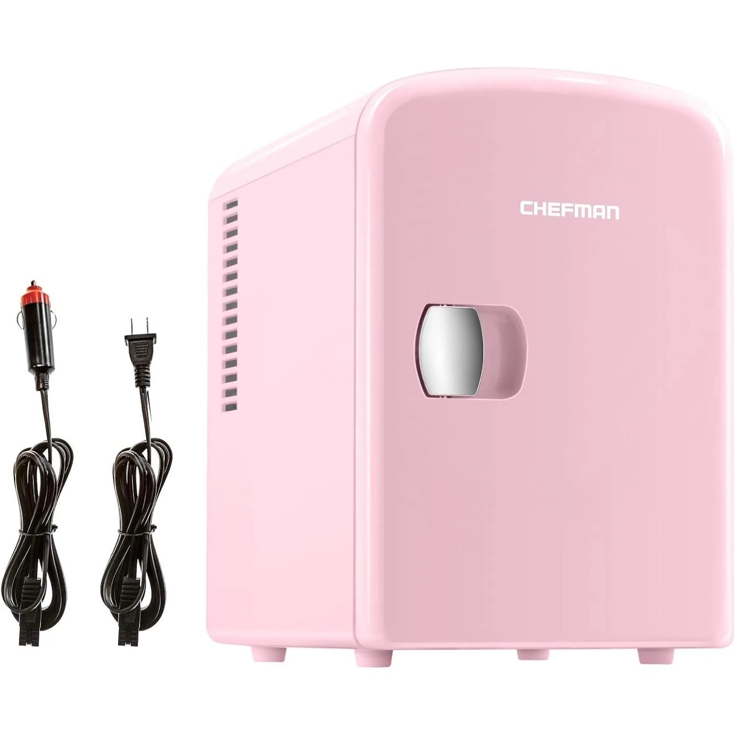 Mini Portable Pink Personal Fridge Cools Or Heats & Provides Compact Storage For Skincare, Snacks, Or 6 12oz Cans 4L