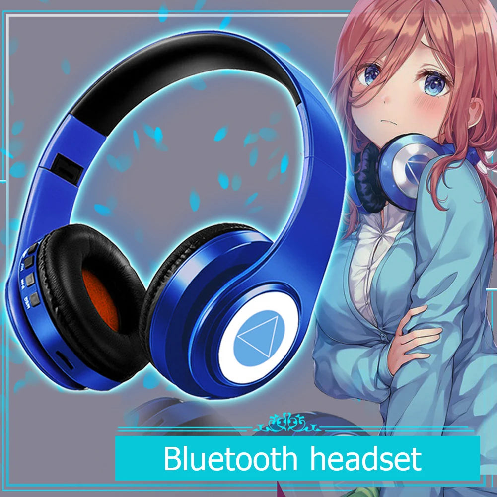 Wireless Bluetooth-compatible Headset Headphones with Mic for  Phone