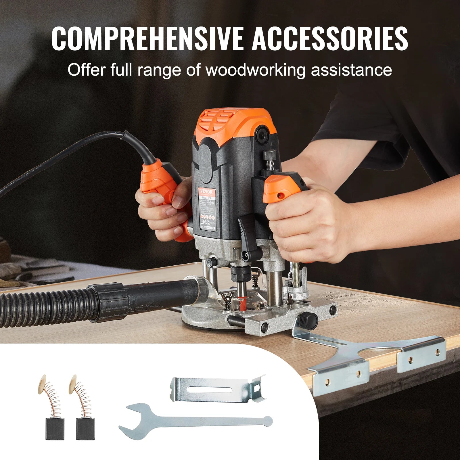 Plunge Router 3-1/4 HP Plunge Base Router Woodworking Kit – PulsarPlaza