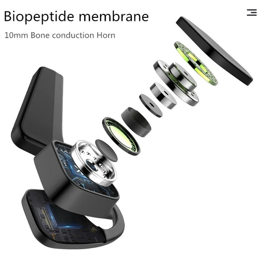 Sport Waterproof Bone Conduction Headphone Wireless Bluetooth Microphone Running