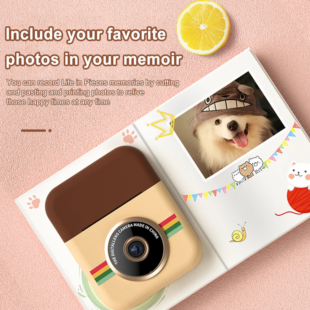 Instant Print Camera, Child Camera Video Recording Instant Printing Camera Gift