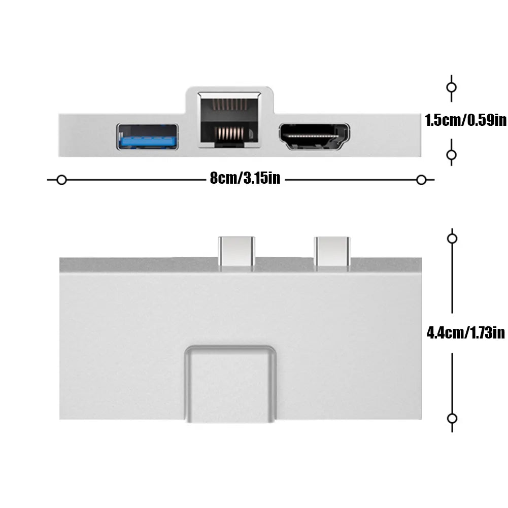Microsoft Docking Station with USB 3.0 Memory Card Reader Converter