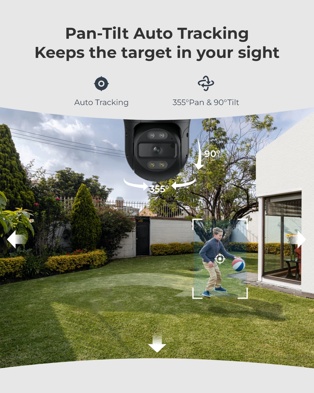 Camera Outdoor, Auto Tracking, Smart Detection Surveillance Cameras