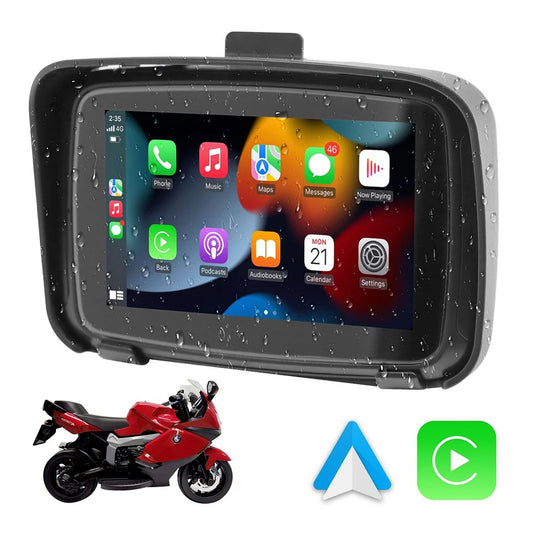 5 Inch Motorcycle GPS Navigation Waterproof Motorcycle CarPlay Display Screen