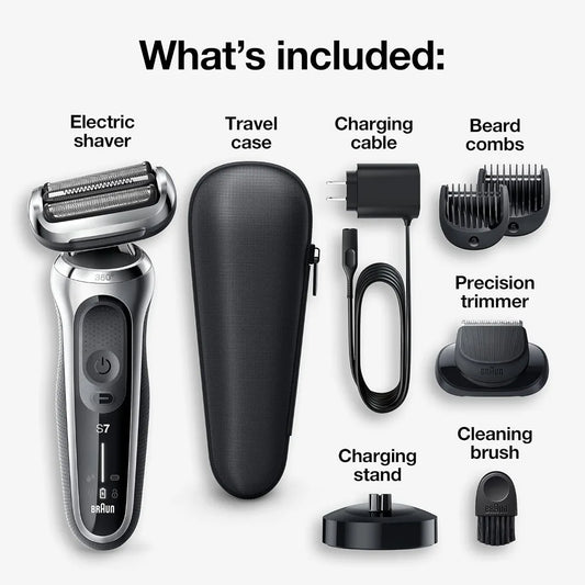 Series 7 360 Electric Shaver with Beard Trimmer Wet & Dry with Travel Case