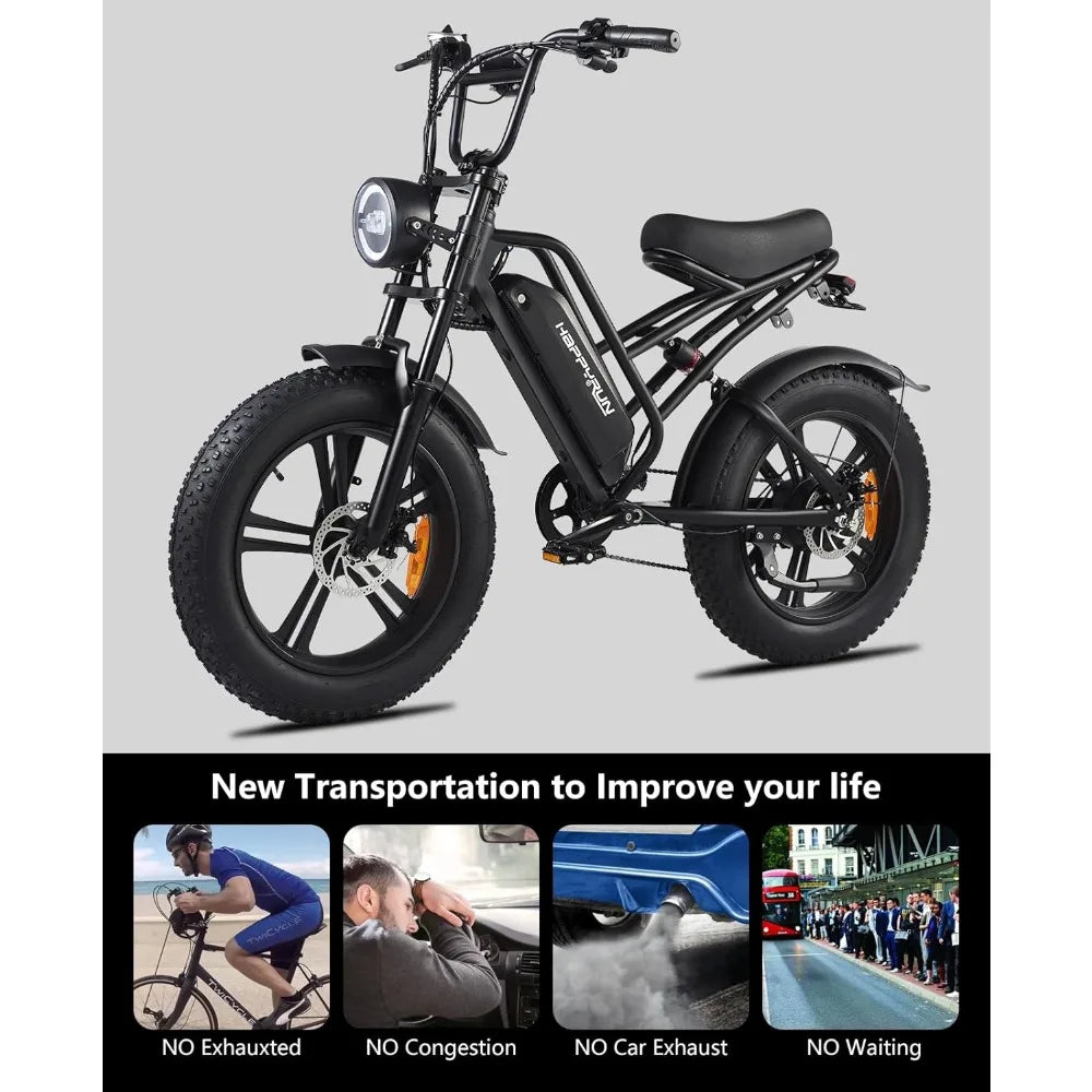 Electric Bike for Adults, 20" Fat Tire Ebike