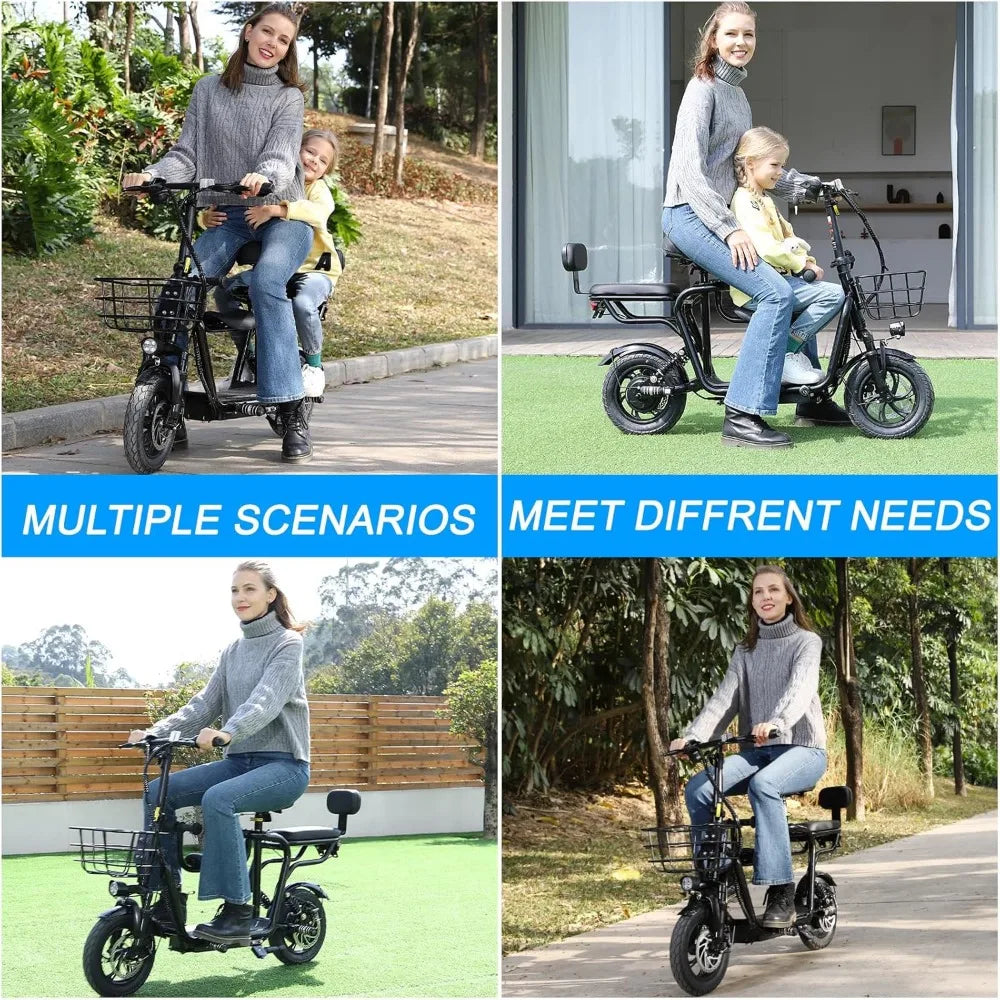 Power by 500W Motor 800W Peak, and 20 Miles Range&17.5Mph