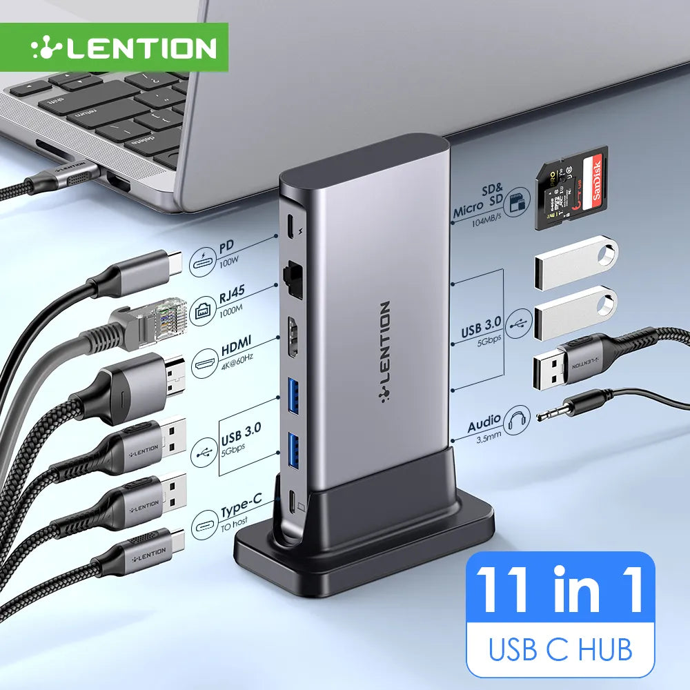 USB Docking Station Card Reader USB 3.0 Adapter for New MacBook Laptop