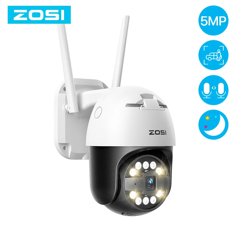 5X Zoom Detect 2-Way Audio Wireless Video Surveillance Cameras