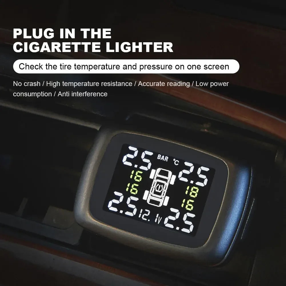 Tire Pressure  Cigarette Lighter TPMS