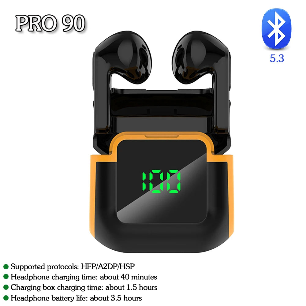 Wireless Stereo Earphones Waterproof Bluetooth-Compatible Gaming, Headsets Noise Reduction